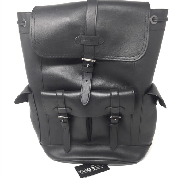 Coach Other - Coach Authentic Black Leather Hudson Backpack 